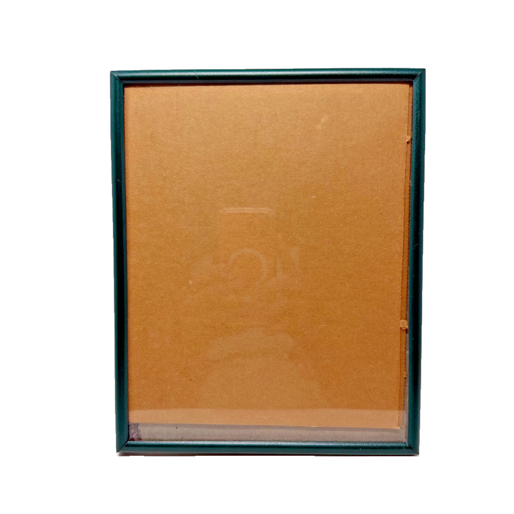 Vintage MCM Dark Green Metal Photo Frame 8x10 Preowned